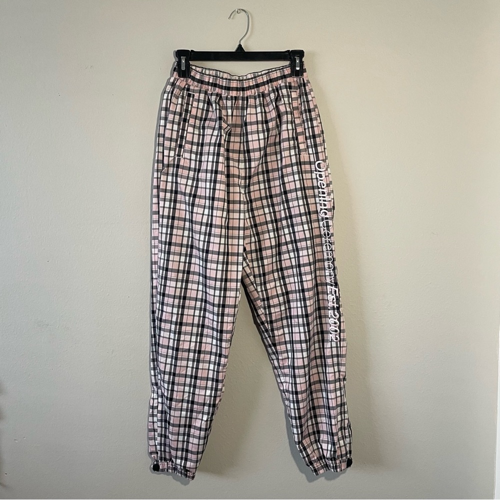 Opening Ceremony Nylon Plaid Joggers Size Small
